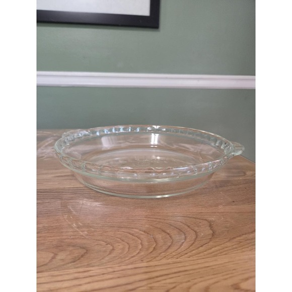 PYREX® Other - Vintage Pyrex #229 10 Clear Glass Deep Dish 9.5" Scalloped Fluted Edge Pie Plate